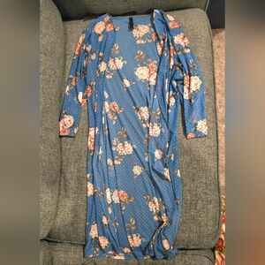 Mesh Floral Longline Cardigan LAST CHANCE